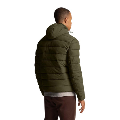 Olive - Back - Lyle & Scott Mens Lightweight Puffer Jacket
