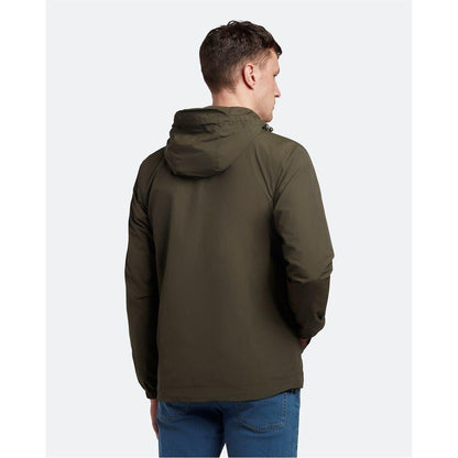 Olive - Side - Lyle & Scott Mens Water Resistant Hooded Jacket