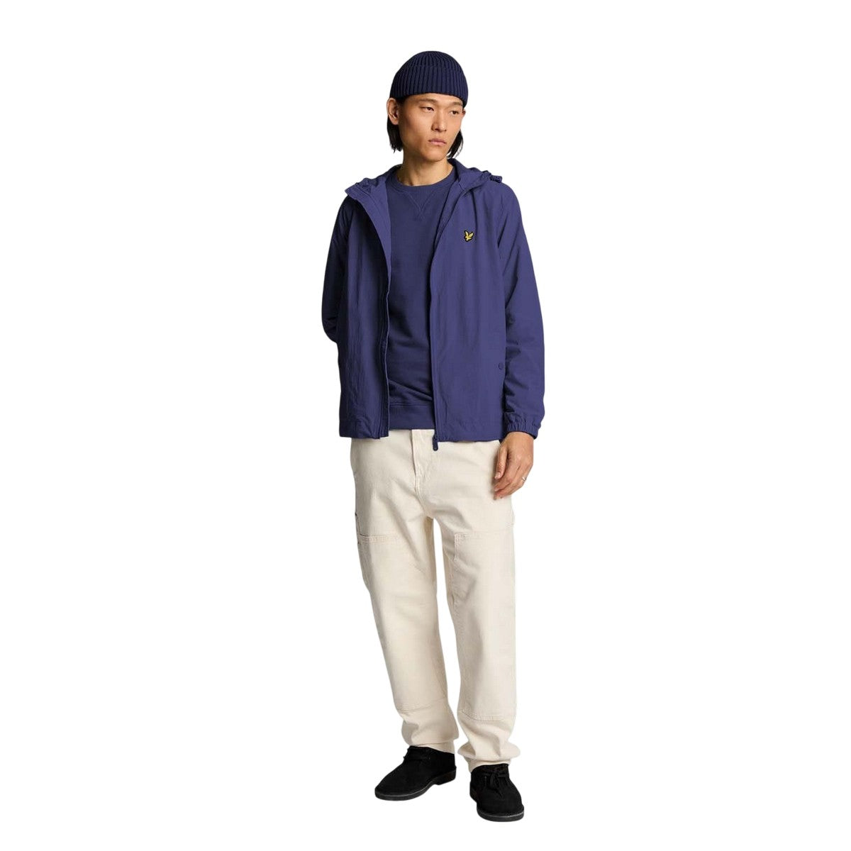 Purple - Pack Shot - Lyle & Scott Mens Water Resistant Hooded Jacket