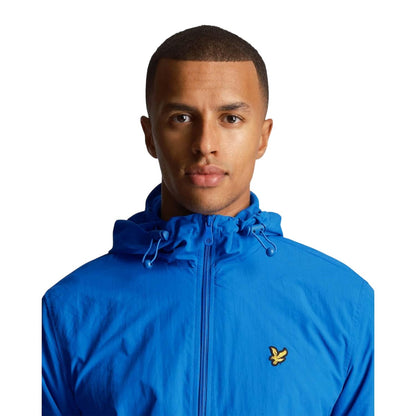 Blue - Side - Lyle & Scott Mens Water Resistant Hooded Jacket