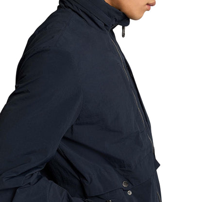 Blue - Side - Lyle & Scott Mens Crinkled Nylon Jacket