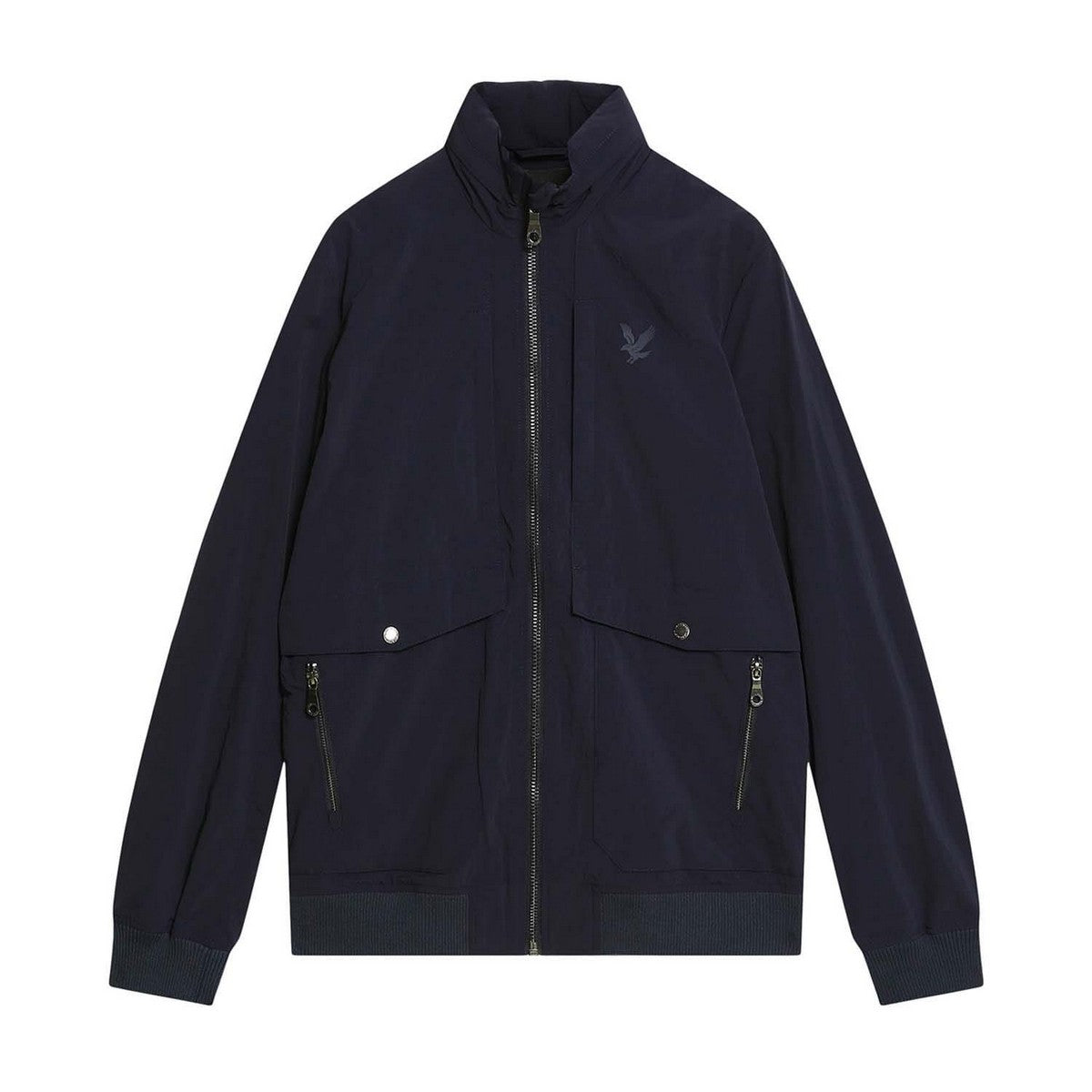 Blue - Front - Lyle & Scott Mens Crinkled Nylon Jacket
