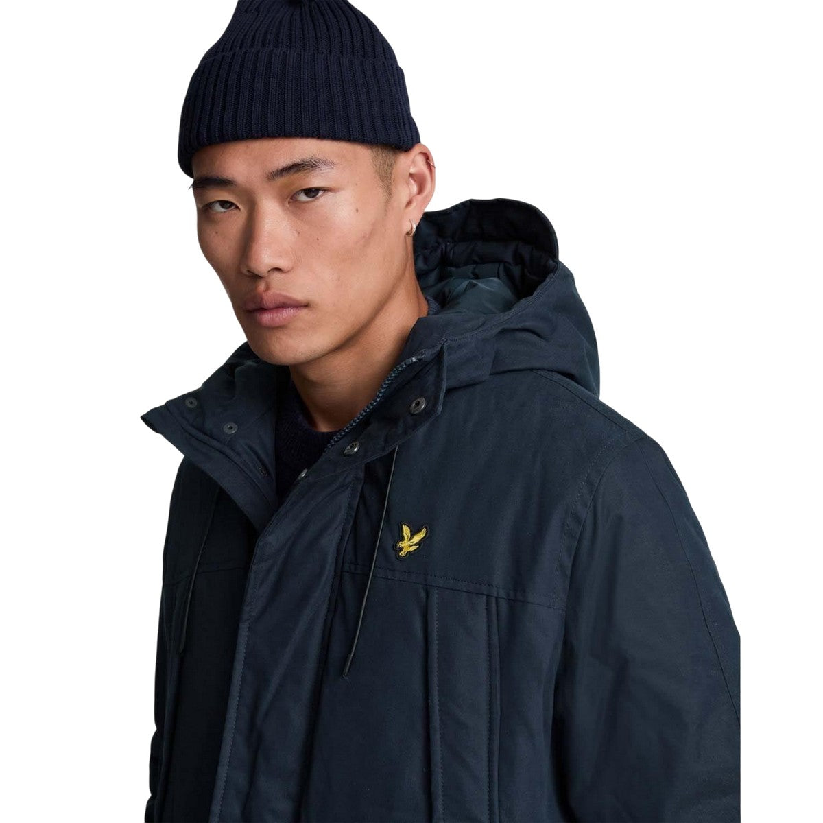 Blue - Side - Lyle & Scott Mens Parka 2.0 Microfleece Jacket