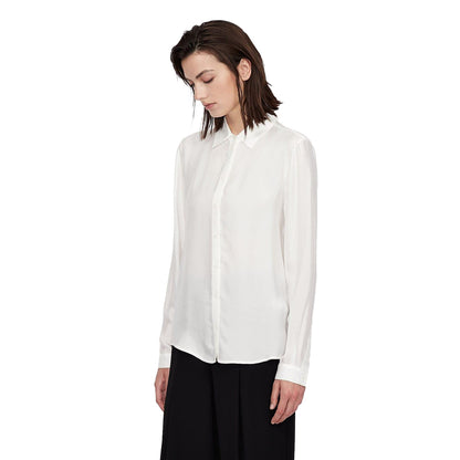 White - Lifestyle - Armani Exchange Womens-Ladies Plain Soft Touch Shirt