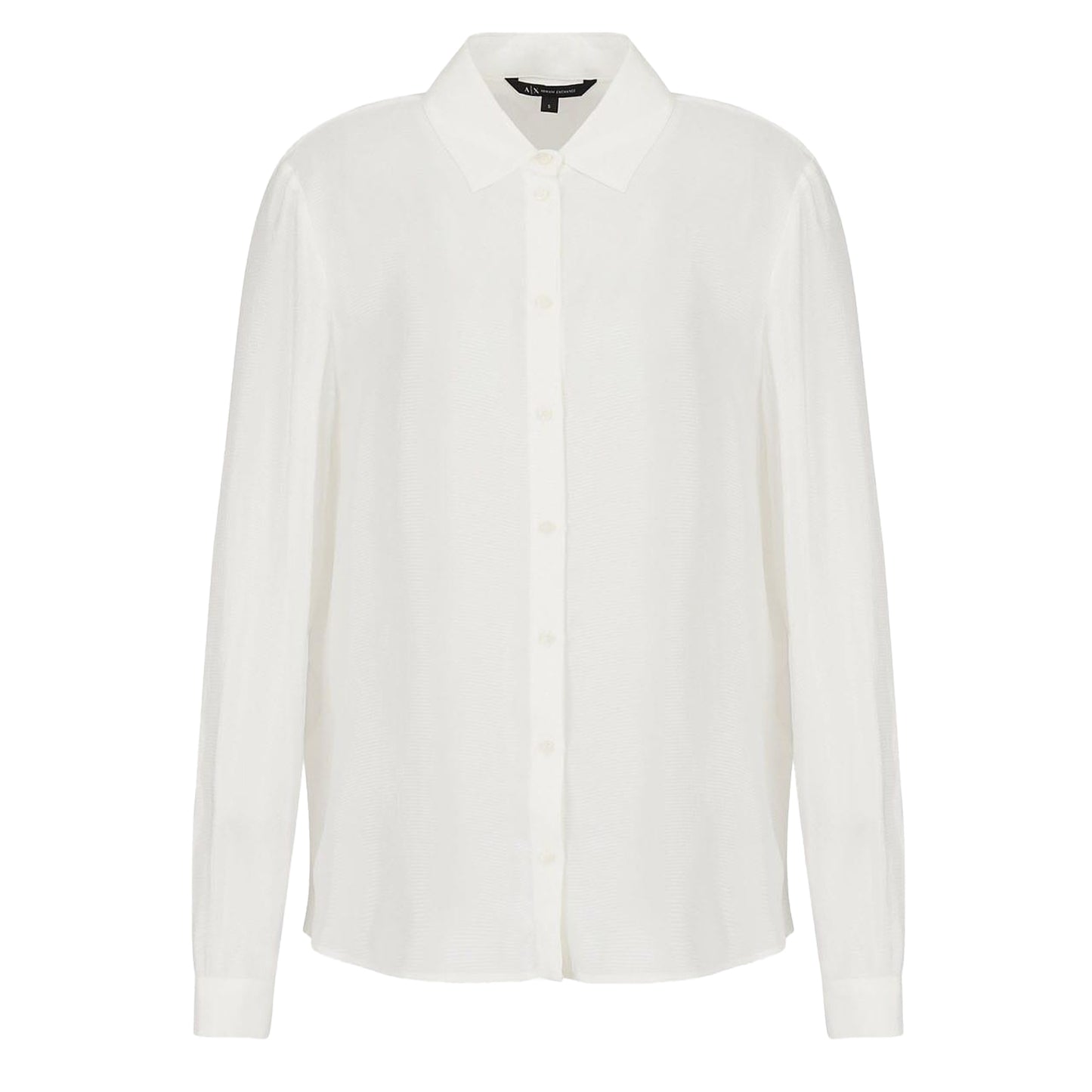 White - Front - Armani Exchange Womens-Ladies Plain Soft Touch Shirt