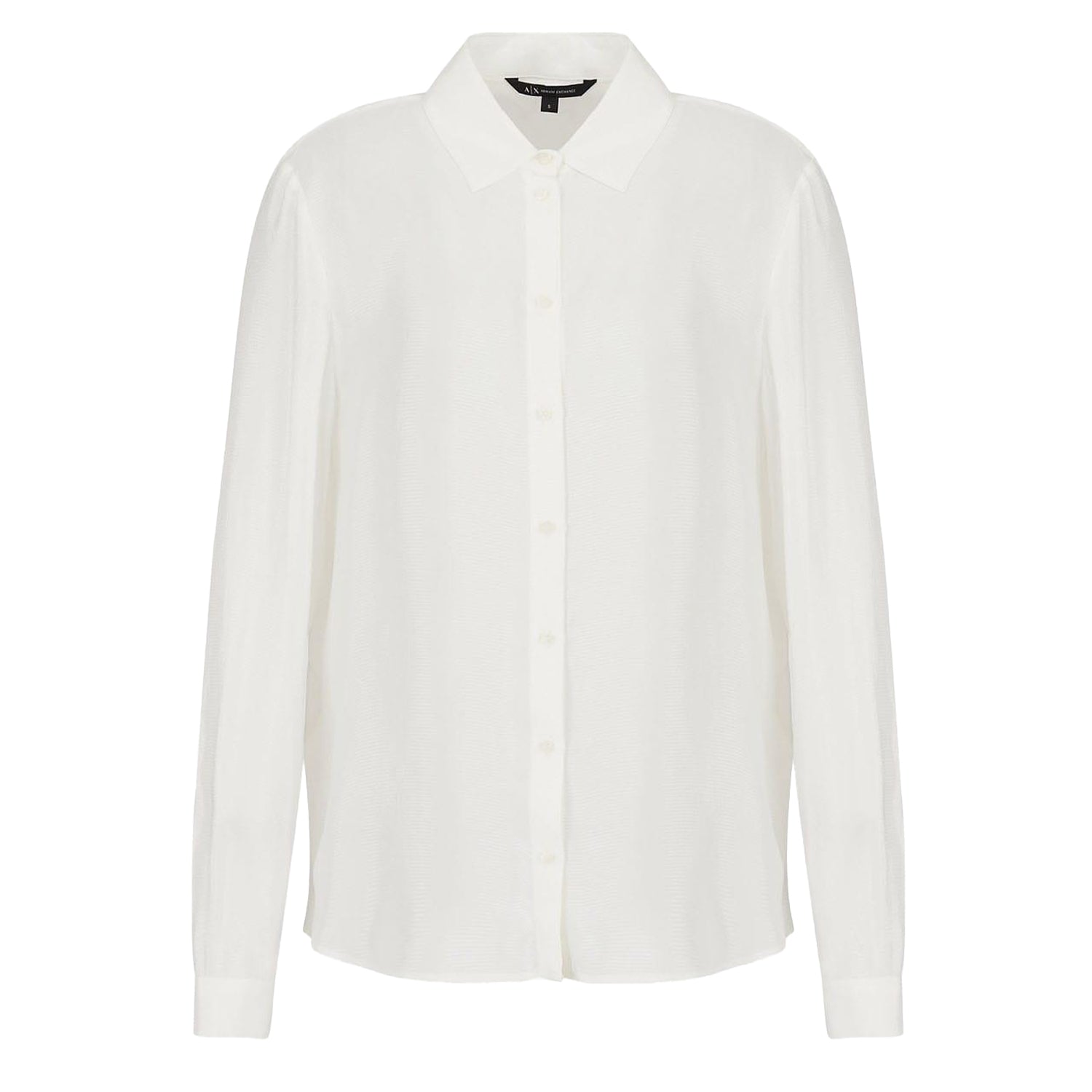 White - Front - Armani Exchange Womens-Ladies Plain Soft Touch Shirt