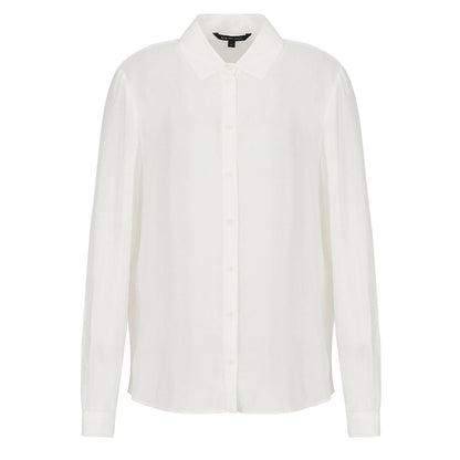 White - Front - Armani Exchange Womens-Ladies Plain Soft Touch Shirt