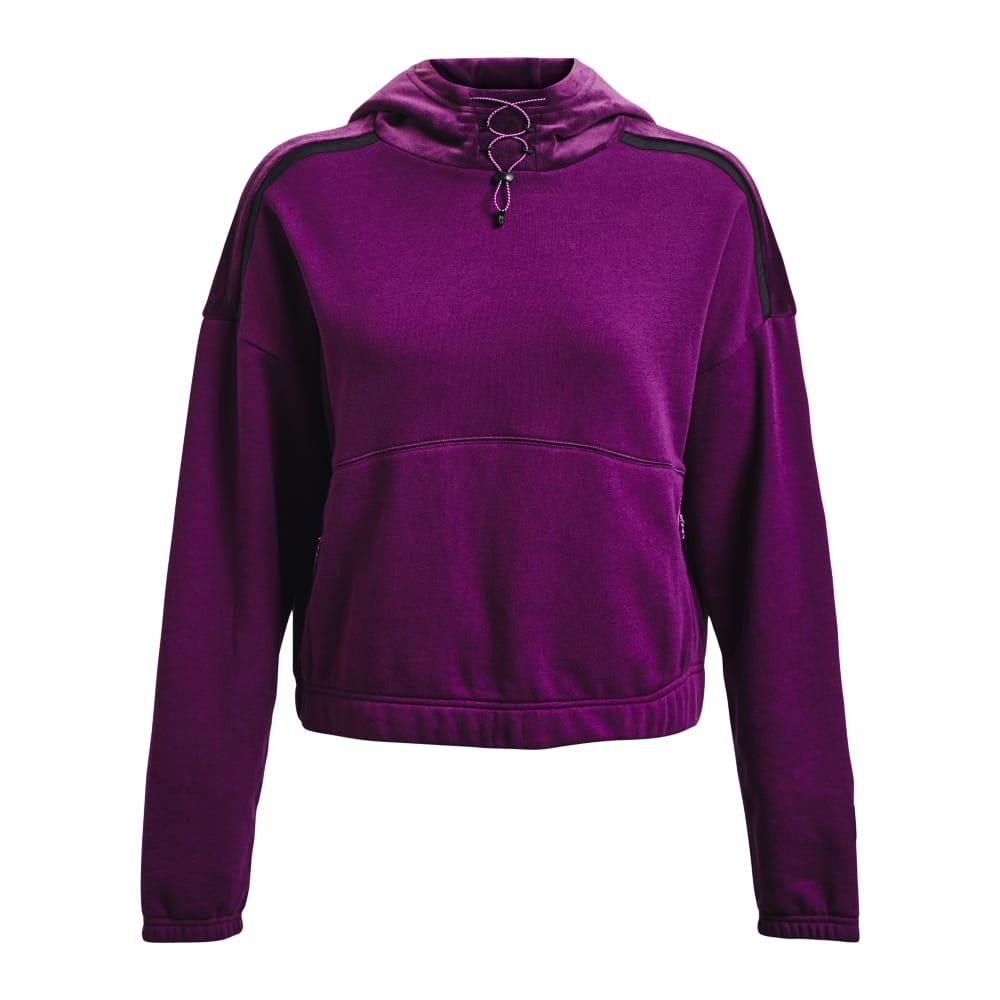 Purple - Front - Under Armour Womens-Ladies Journey Fleece Hoodie