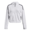 White - Front - Under Armour Womens-Ladies Journey Fleece Hoodie