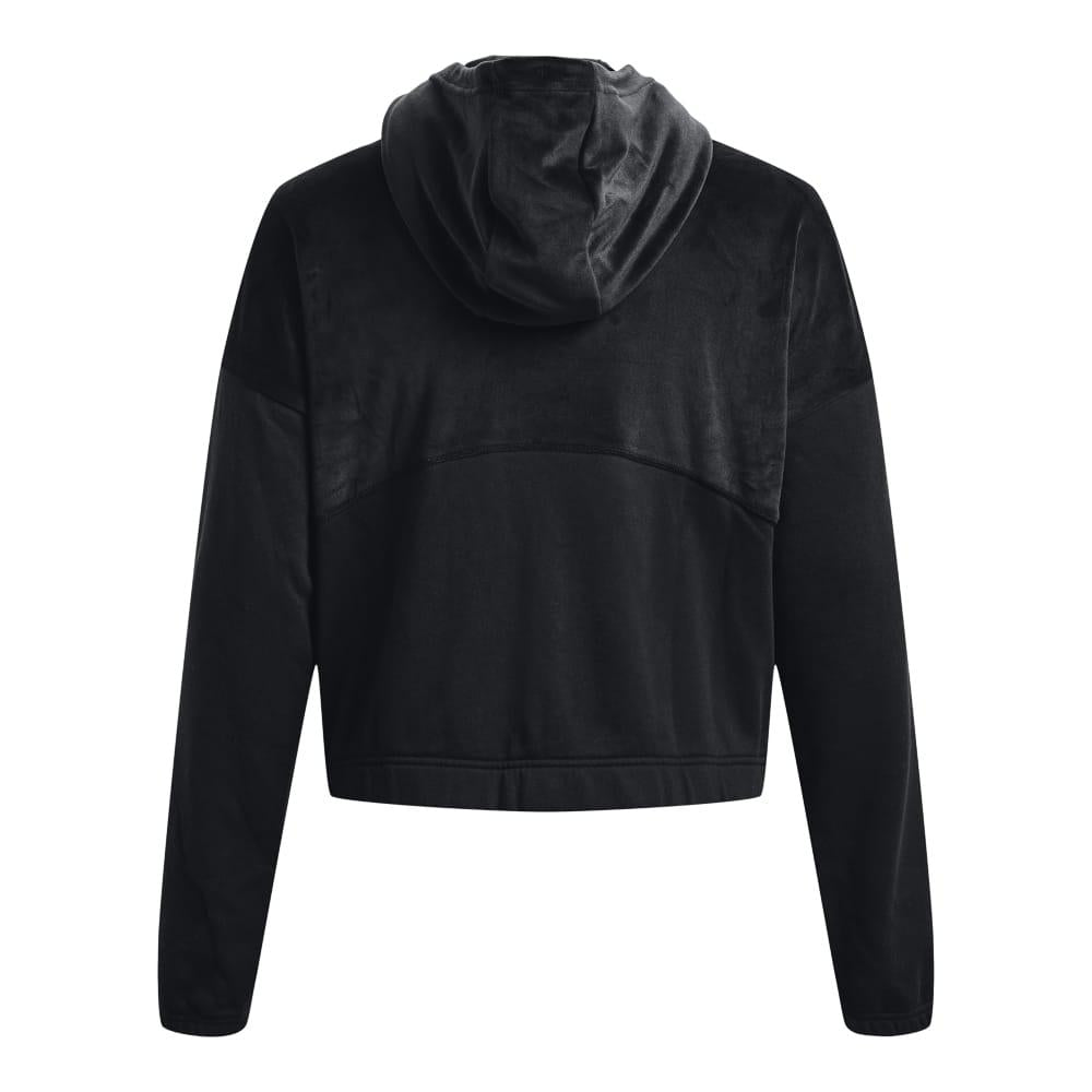 Black - Back - Under Armour Womens-Ladies Journey Fleece Hoodie