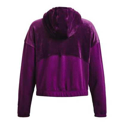 Purple - Back - Under Armour Womens-Ladies Journey Fleece Hoodie