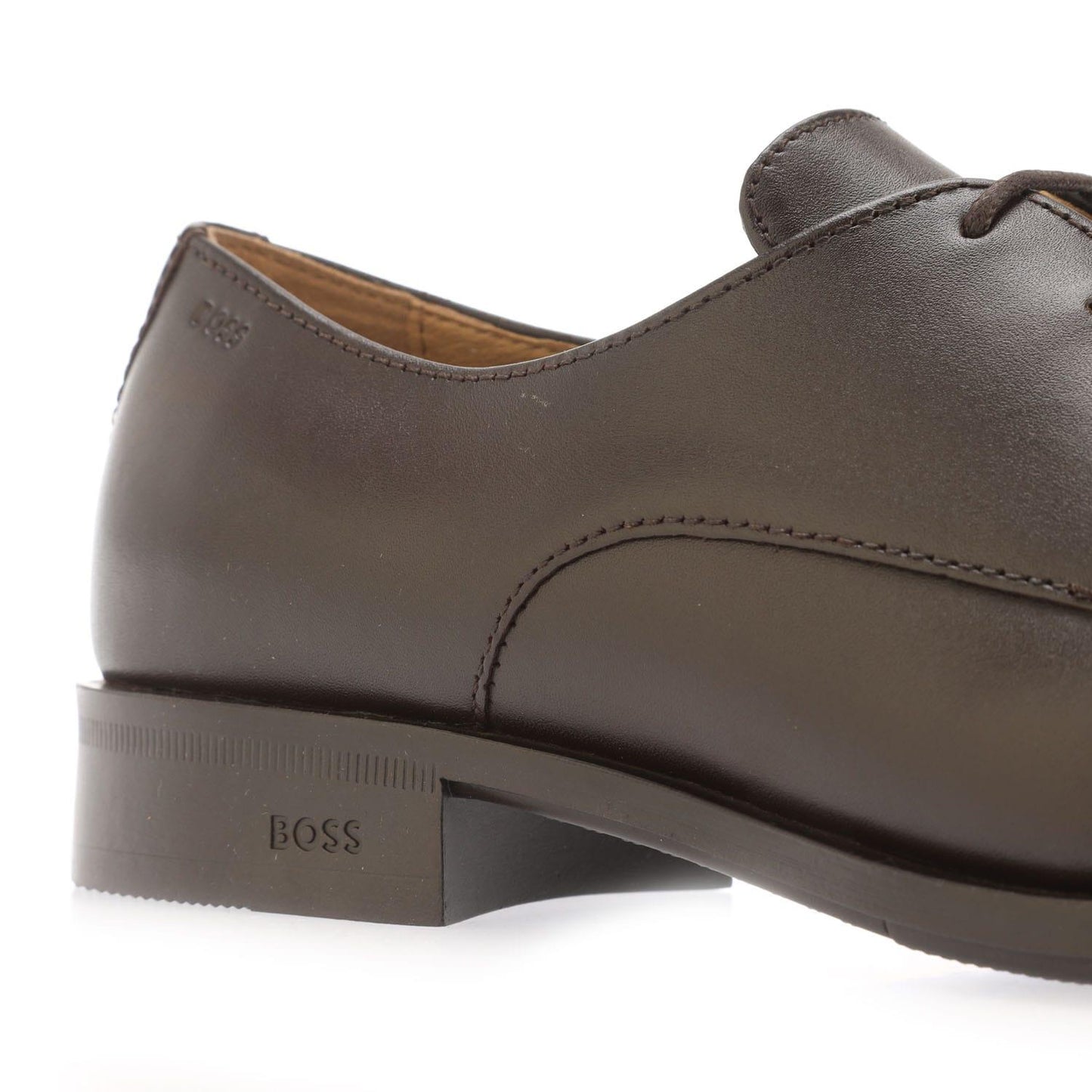 Brown - Lifestyle - Boss Mens Colby Leather Derby Shoes