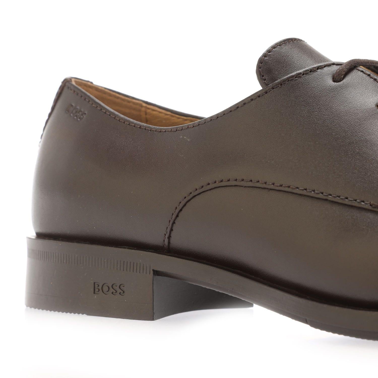 Brown - Lifestyle - Boss Mens Colby Leather Derby Shoes
