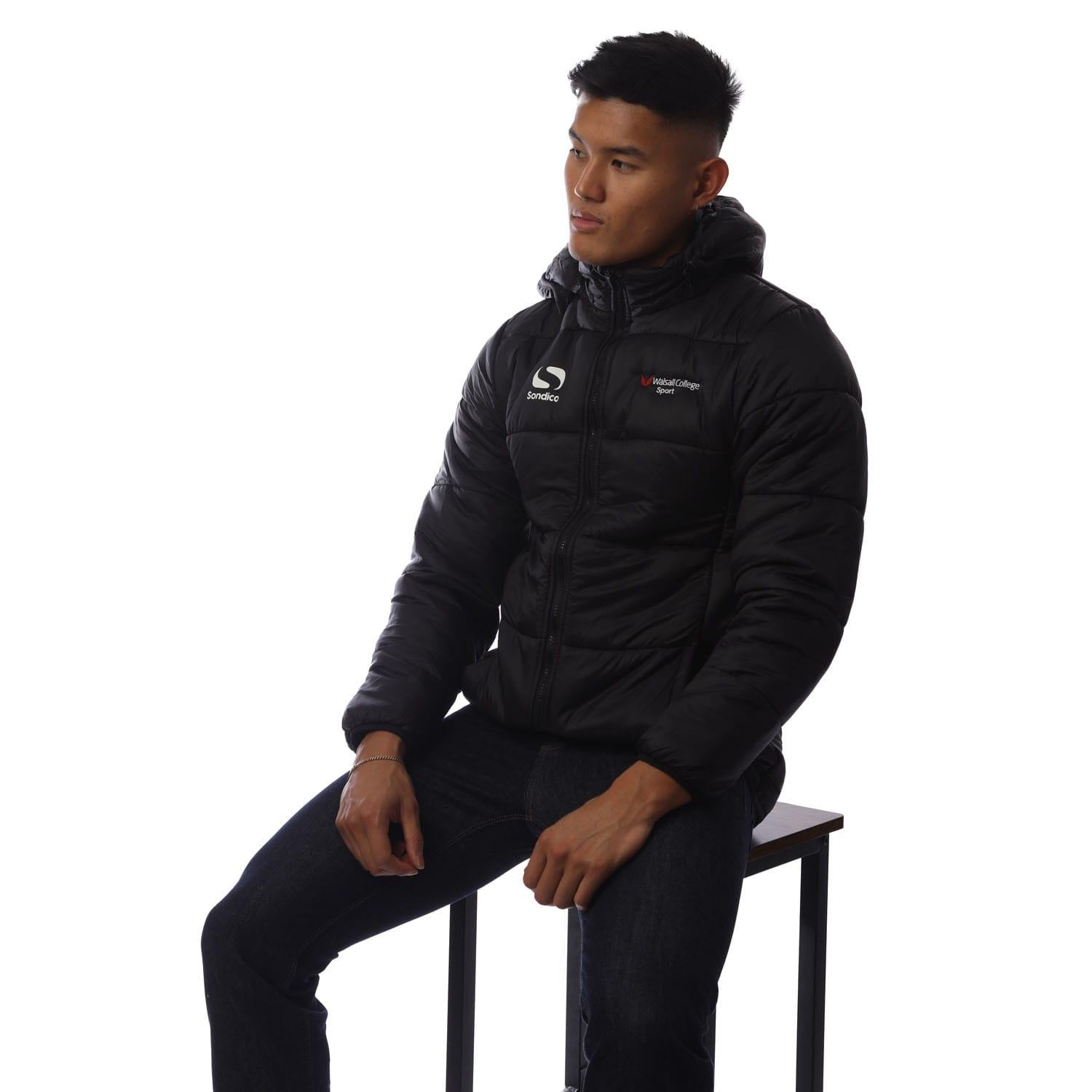 Black - Lifestyle - Sondico Mens Plain Padded Jacket