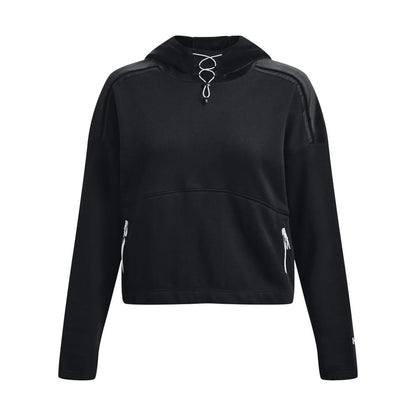 Black - Front - Under Armour Womens-Ladies Journey Fleece Hoodie