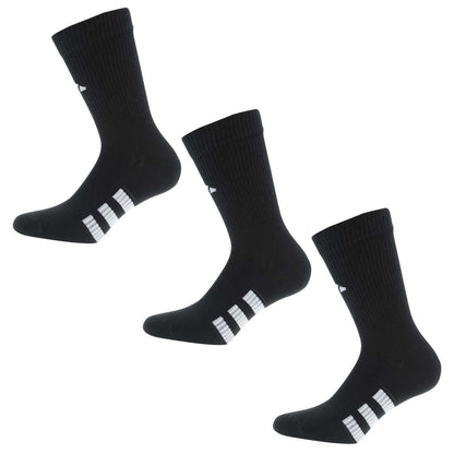 Black - Back - Adidas Mens Performance Cushioned Crew Socks (Pack of 3)