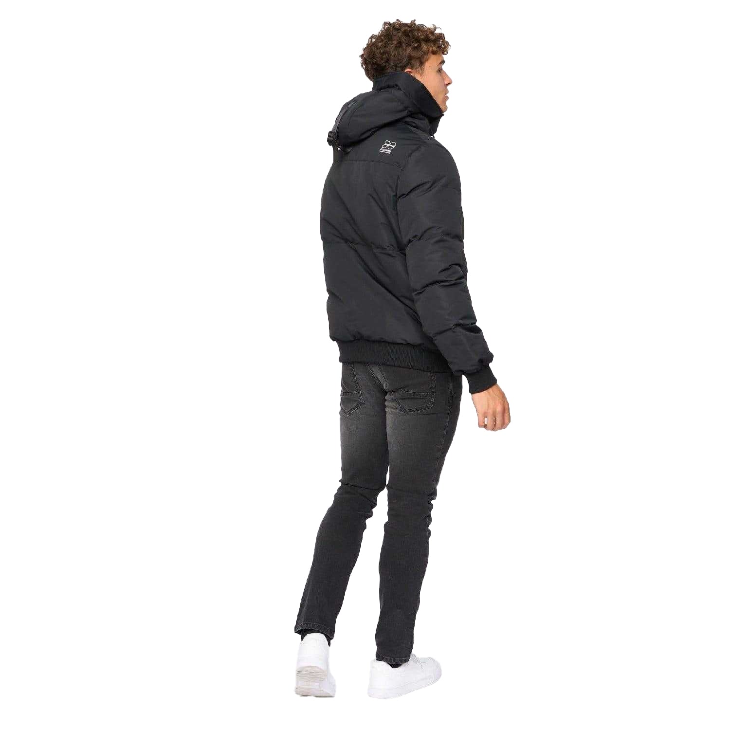 Black - Back - Crosshatch Mens Milwaka Faux Fur Lined Jacket