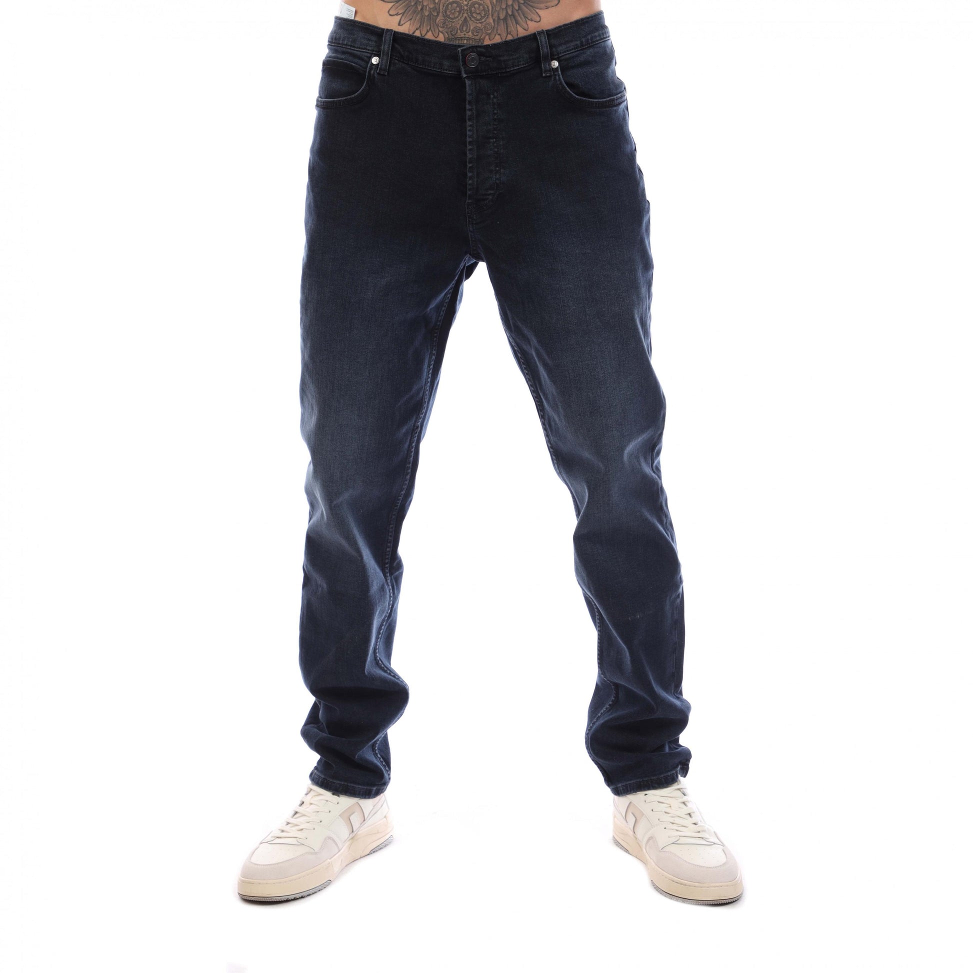 Blue - Front - Hugo Boss Mens 634 Tapered Jeans