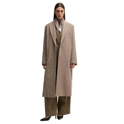Brown - Pack Shot - Boss Lainy Silk Scarf
