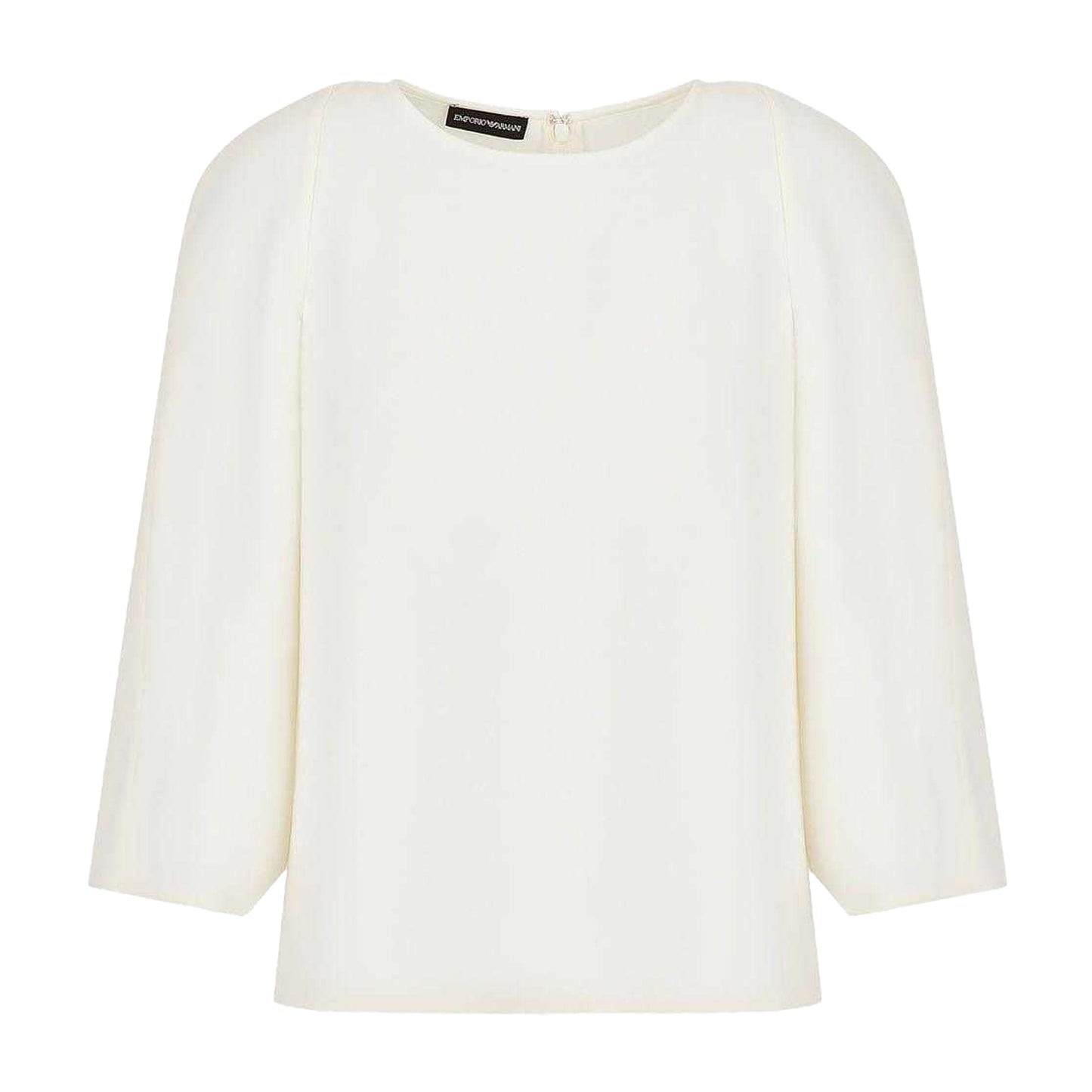 White - Front - Emporio Armani Womens-Ladies Plain Top