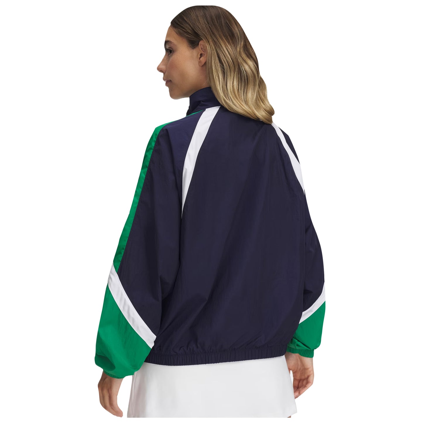Blue-Green-White - Back - Under Armour Womens-Ladies Icon Crinkle Jacket