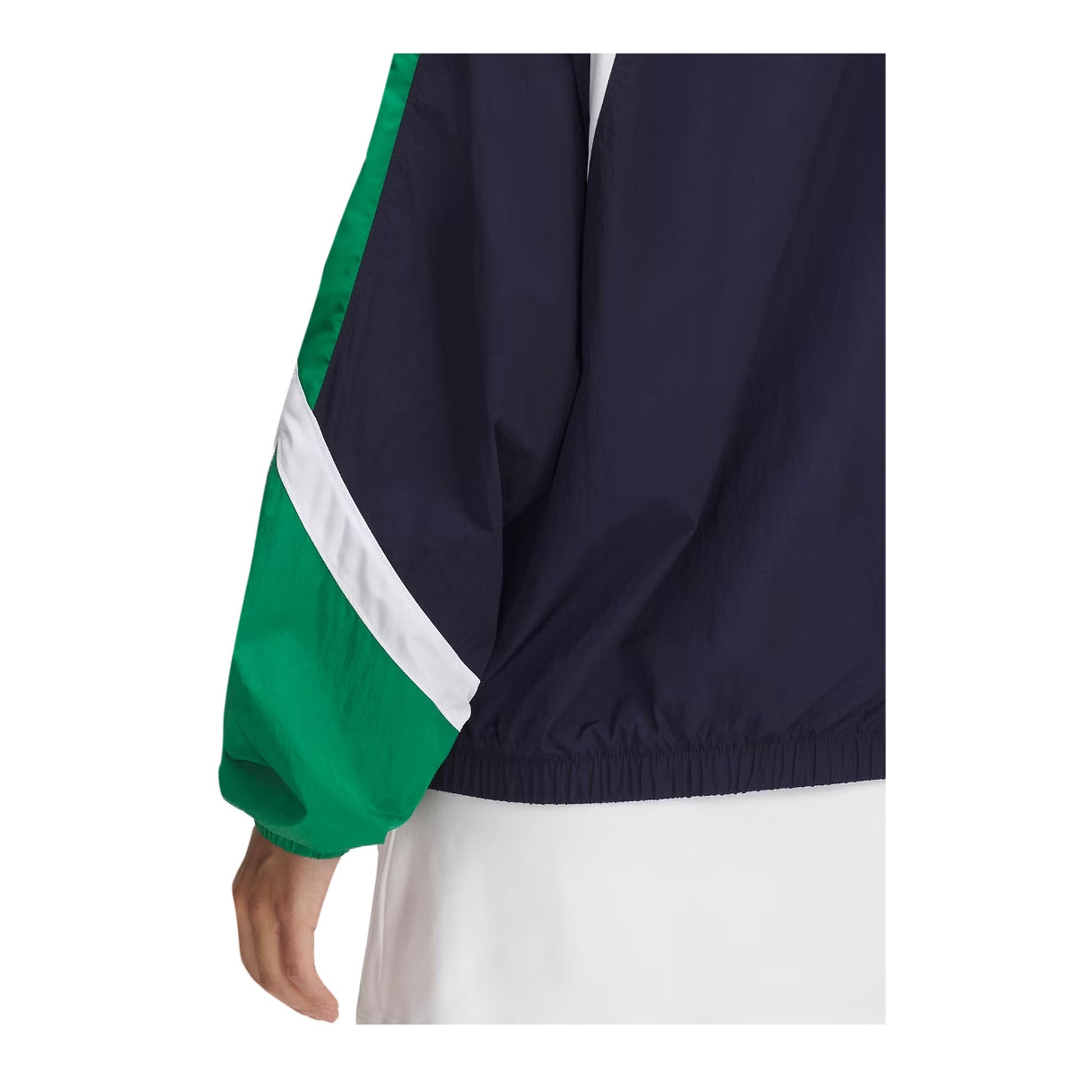 Blue-Green-White - Pack Shot - Under Armour Womens-Ladies Icon Crinkle Jacket