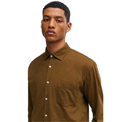 Green - Side - Boss Mens Mysoft Garment Dyed Slim Shirt