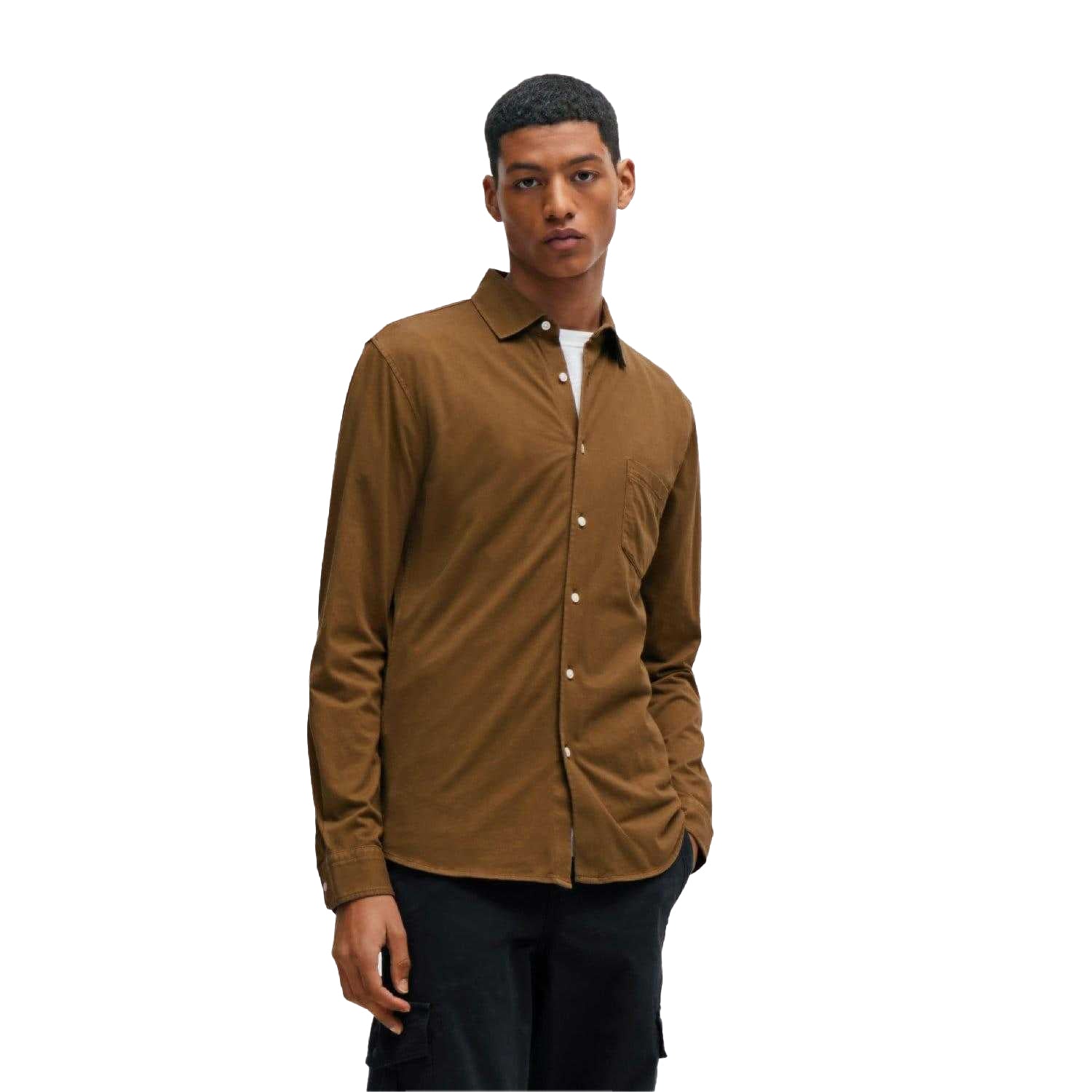 Green - Lifestyle - Boss Mens Mysoft Garment Dyed Slim Shirt