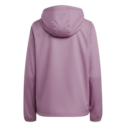 Pink - Back - Adidas Womens-Ladies Own The Run Windstopper Hooded Running Jacket