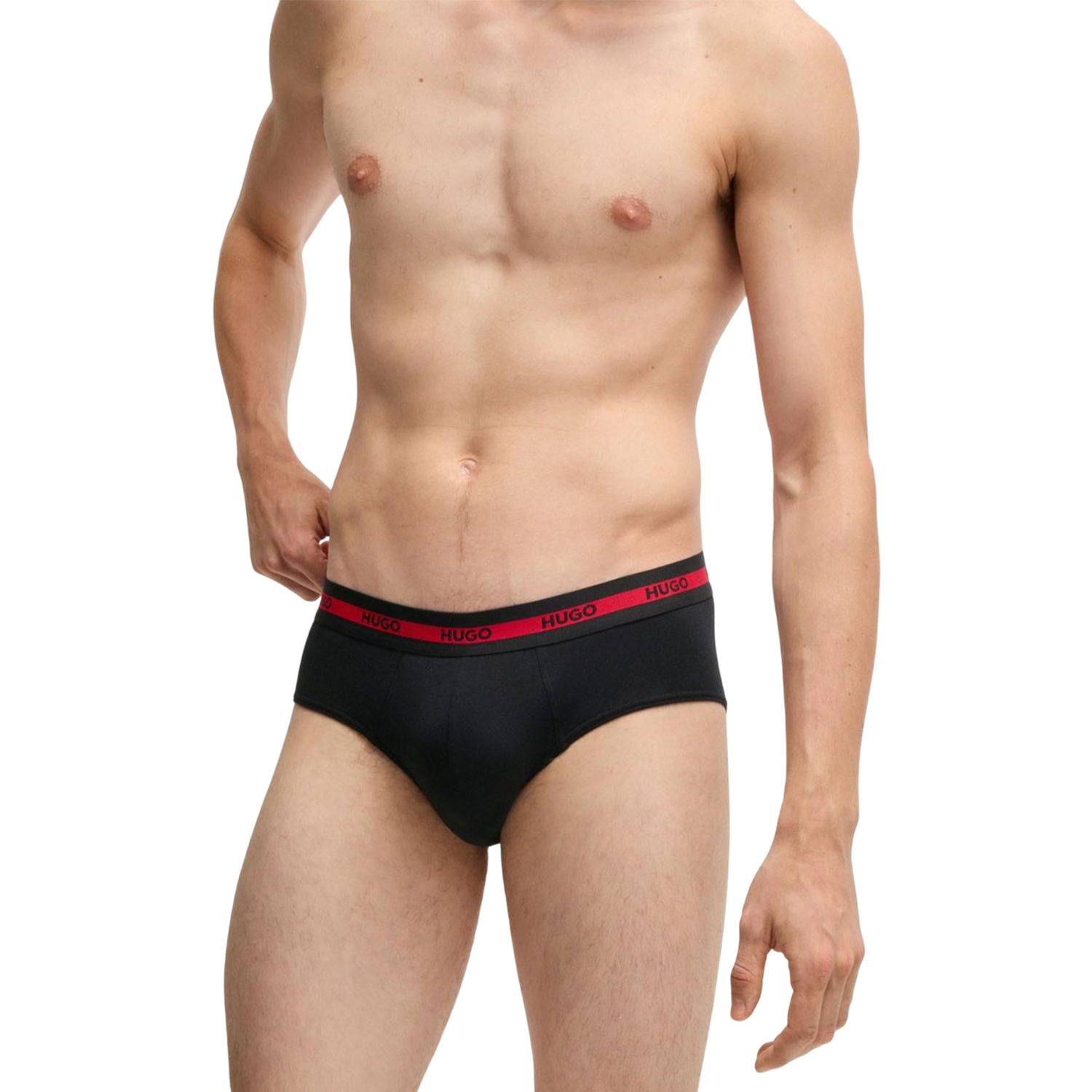 Red-Black-White - Back - Hugo Mens Low Rise Briefs (Pack of 4)