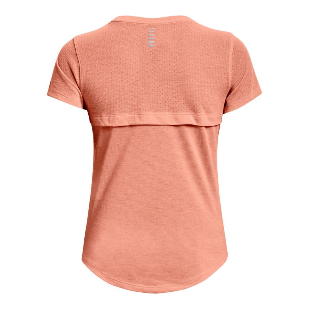 Pink - Back - Under Armour Womens-Ladies Streaker Run T-Shirt