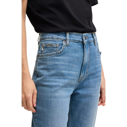 Blue - Side - Boss Womens-Ladies Ada High Waist Jeans