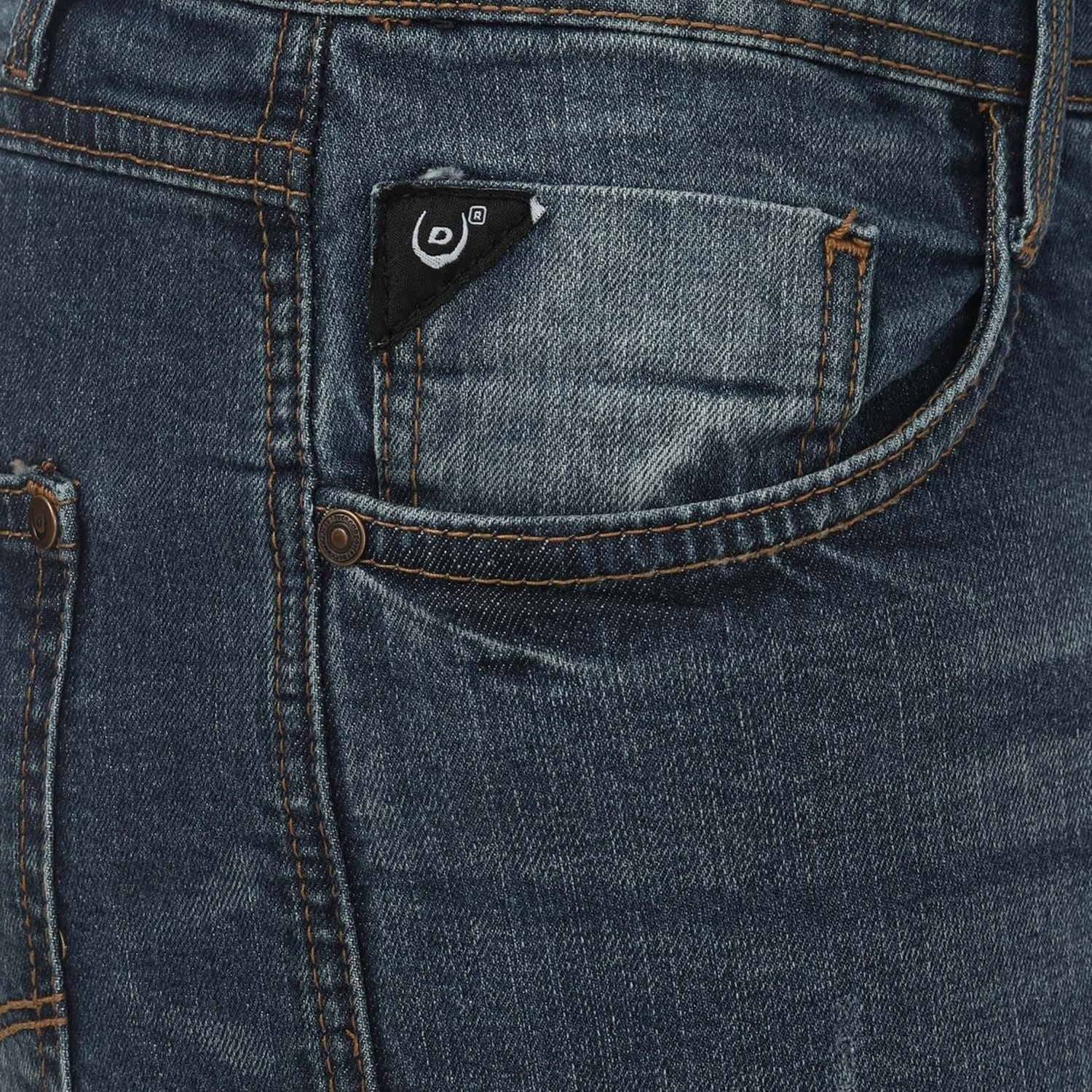 Stone - Side - Duck and Cover Mens Tranfold Slim Jeans