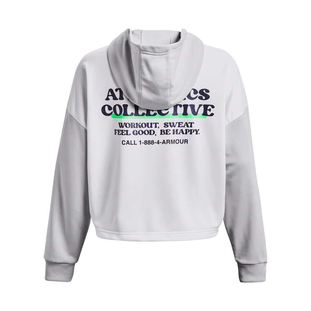 White - Back - Under Armour Womens-Ladies Fleece Hoodie