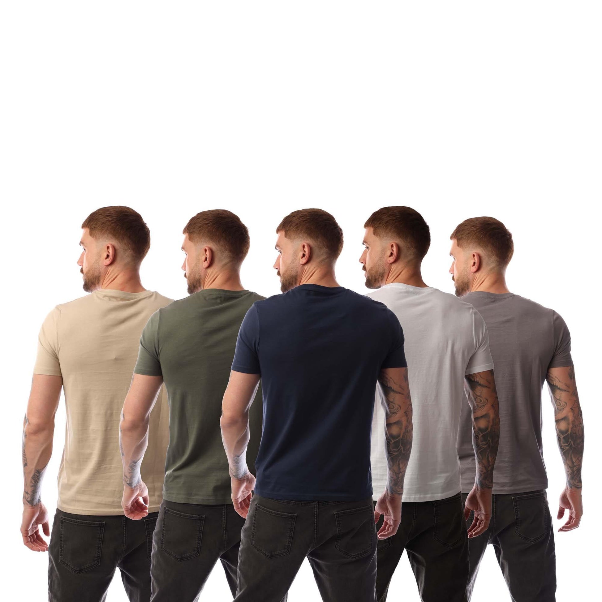 Multicoloured - Back - Nicce Mens Buena T-Shirt (Pack of 5)