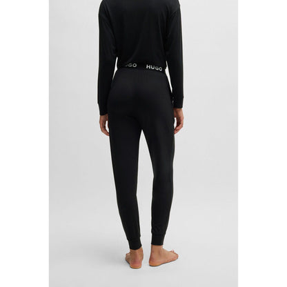 Black - Back - Hugo Womens-Ladies Unite Plain Pyjama Bottoms