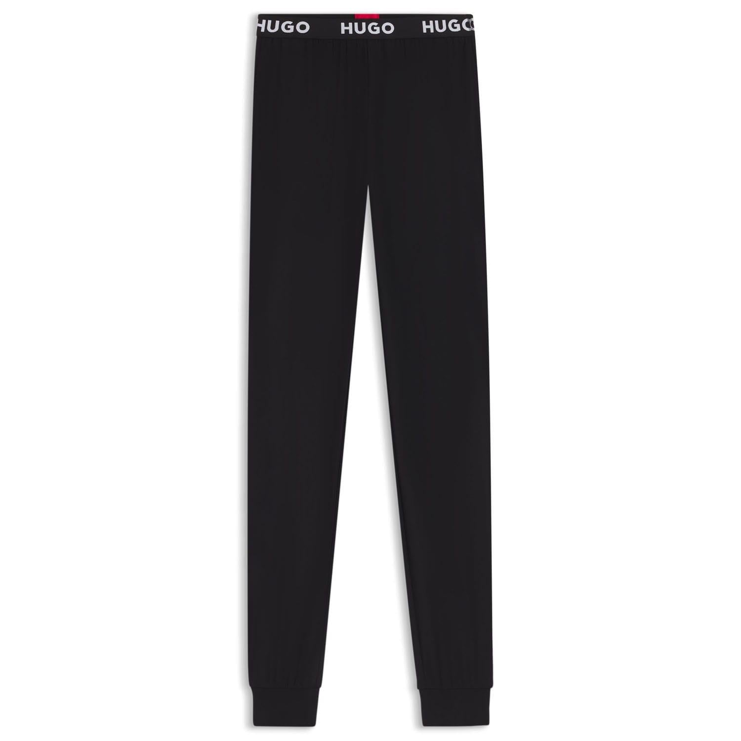 Black - Pack Shot - Hugo Womens-Ladies Unite Plain Pyjama Bottoms