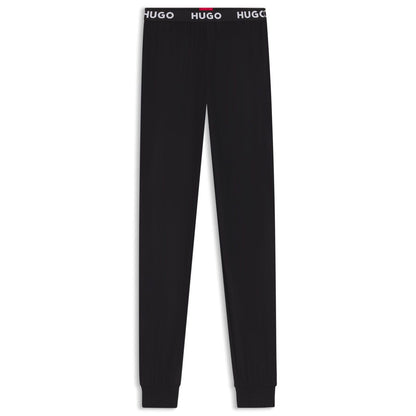 Black - Pack Shot - Hugo Womens-Ladies Unite Plain Pyjama Bottoms