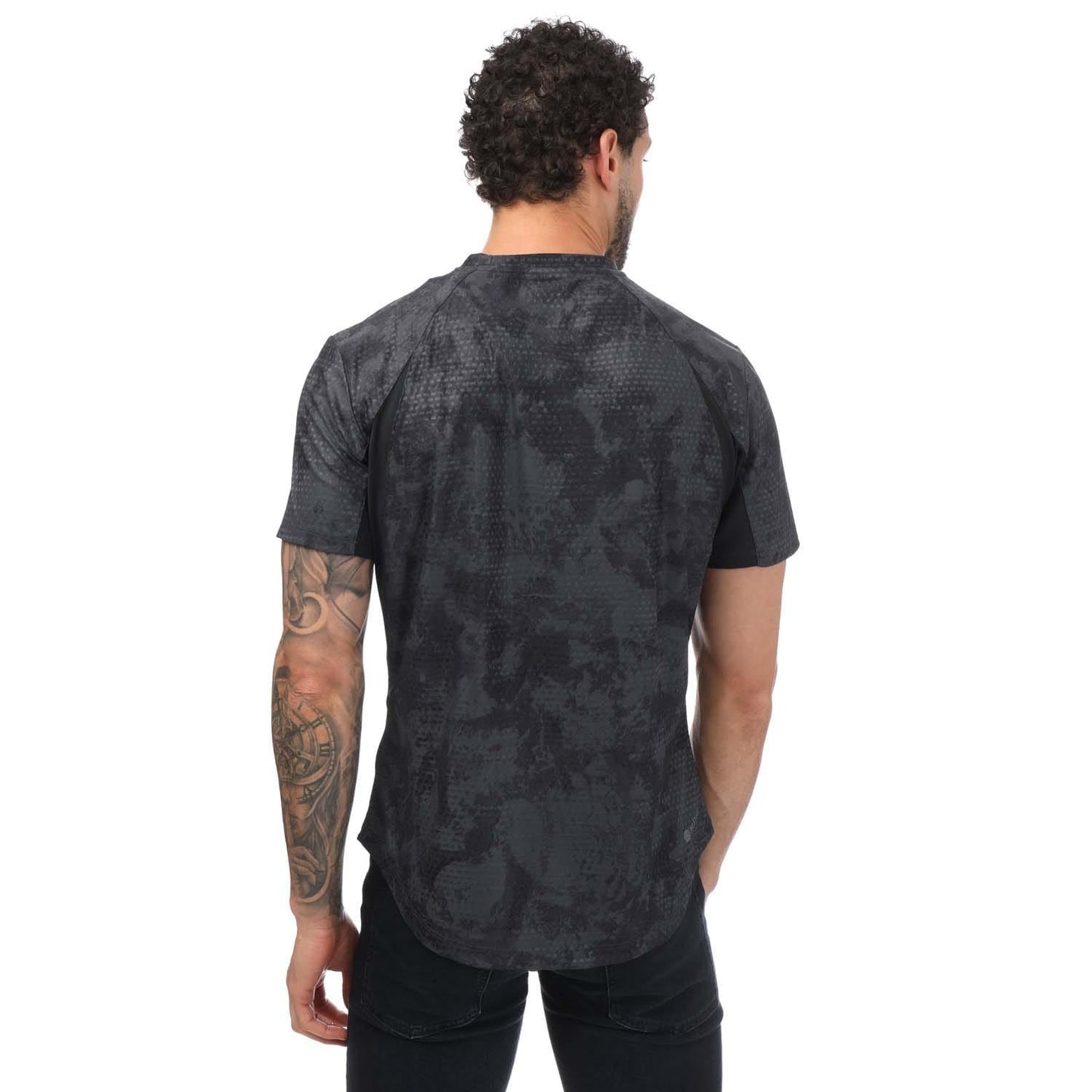 Grey - Back - Adidas Mens Tennis T-Shirt