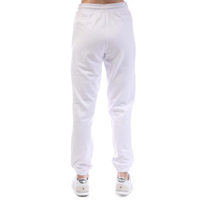 White - Side - DKNY Womens-Ladies Studded Logo Relaxed Fit Jogging Bottoms