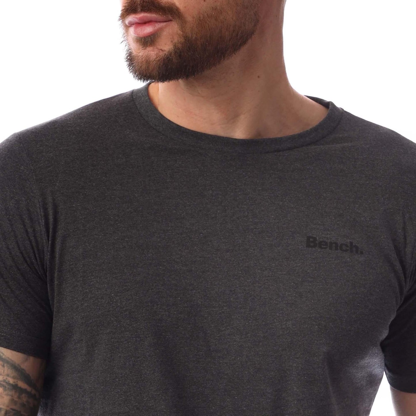 Navy-Grey-Black - Lifestyle - Bench Mens Platten T-Shirt (Pack of 3)