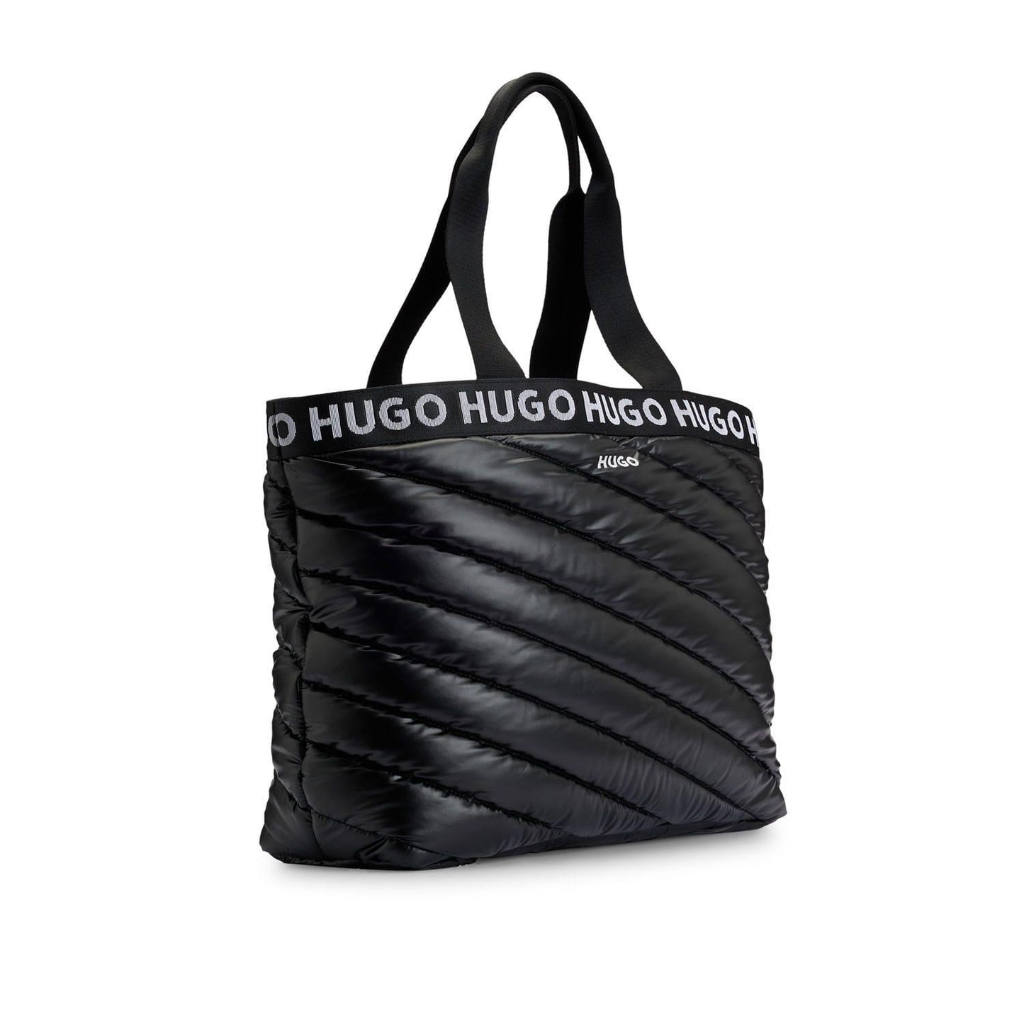 Black - Back - Hugo Becky Puffy Tote Bag