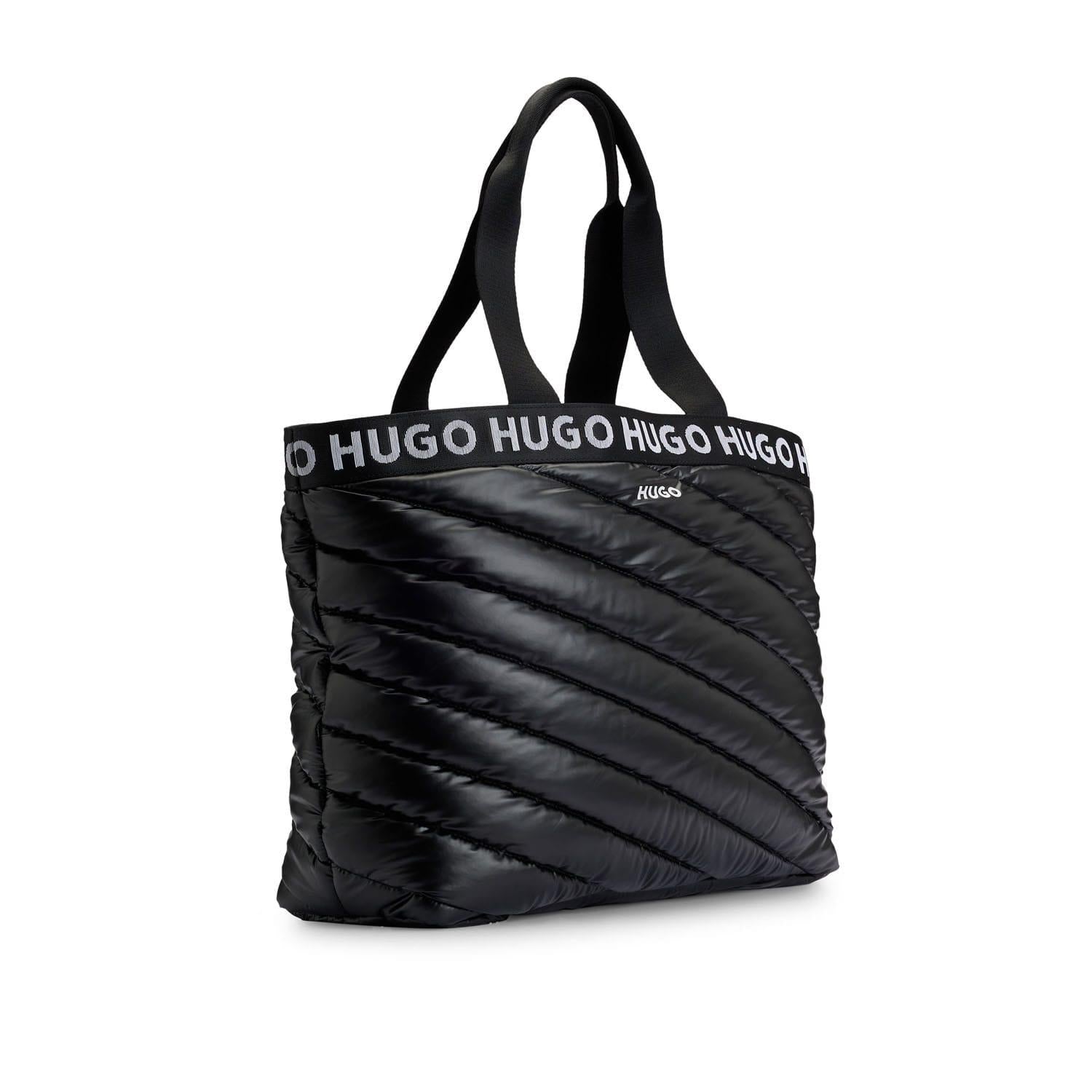 Black - Back - Hugo Becky Puffy Tote Bag