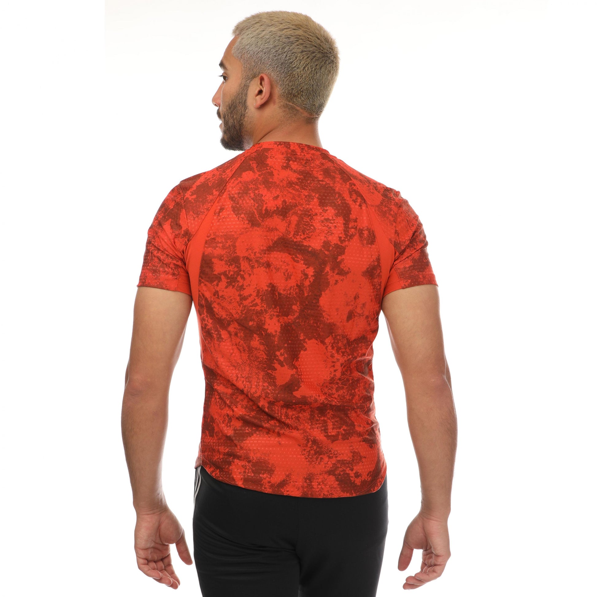 Red - Back - Adidas Mens Paris Tennis T-Shirt