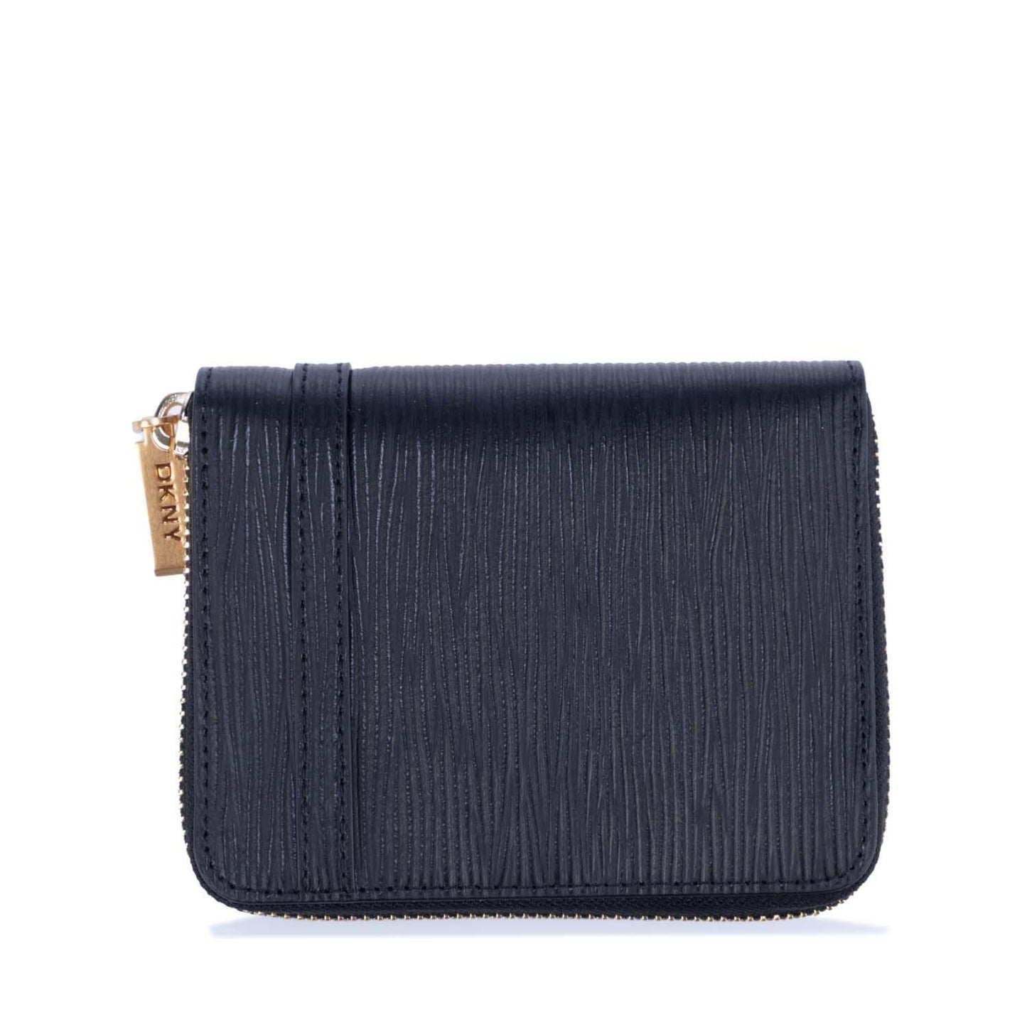Black-Gold - Back - DKNY Avril Sm Zipped Wallet