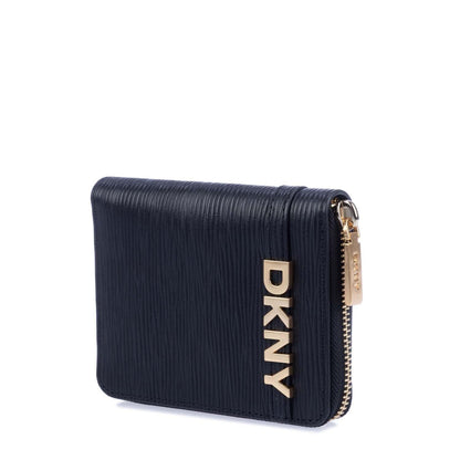 Black-Gold - Side - DKNY Avril Sm Zipped Wallet
