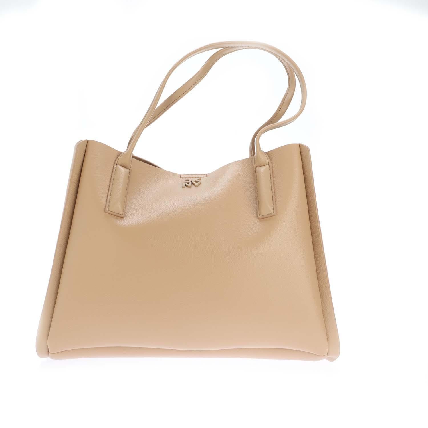 Brown - Front - DKNY Josie Polyurethane Tote Bag