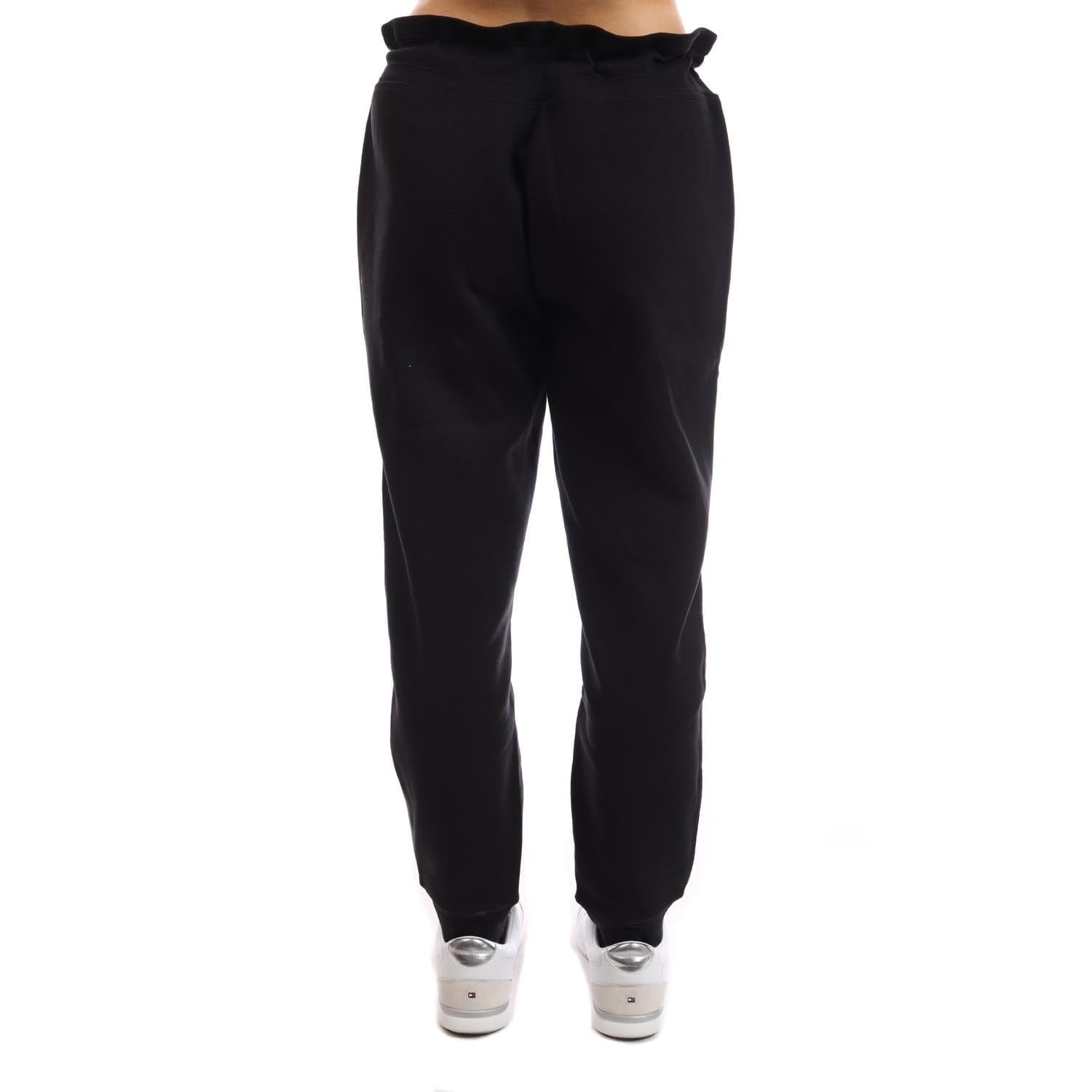 Black - Side - DKNY Womens-Ladies Embellished Logo Jogging Bottoms