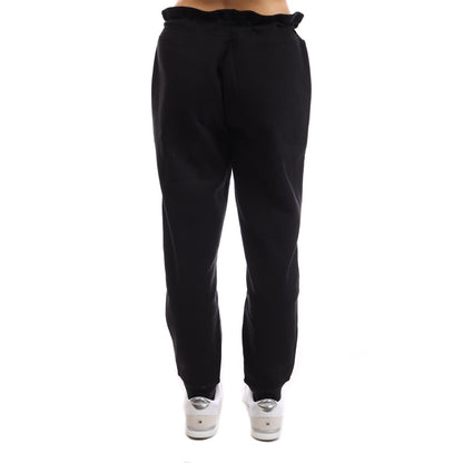 Black - Side - DKNY Womens-Ladies Embellished Logo Jogging Bottoms