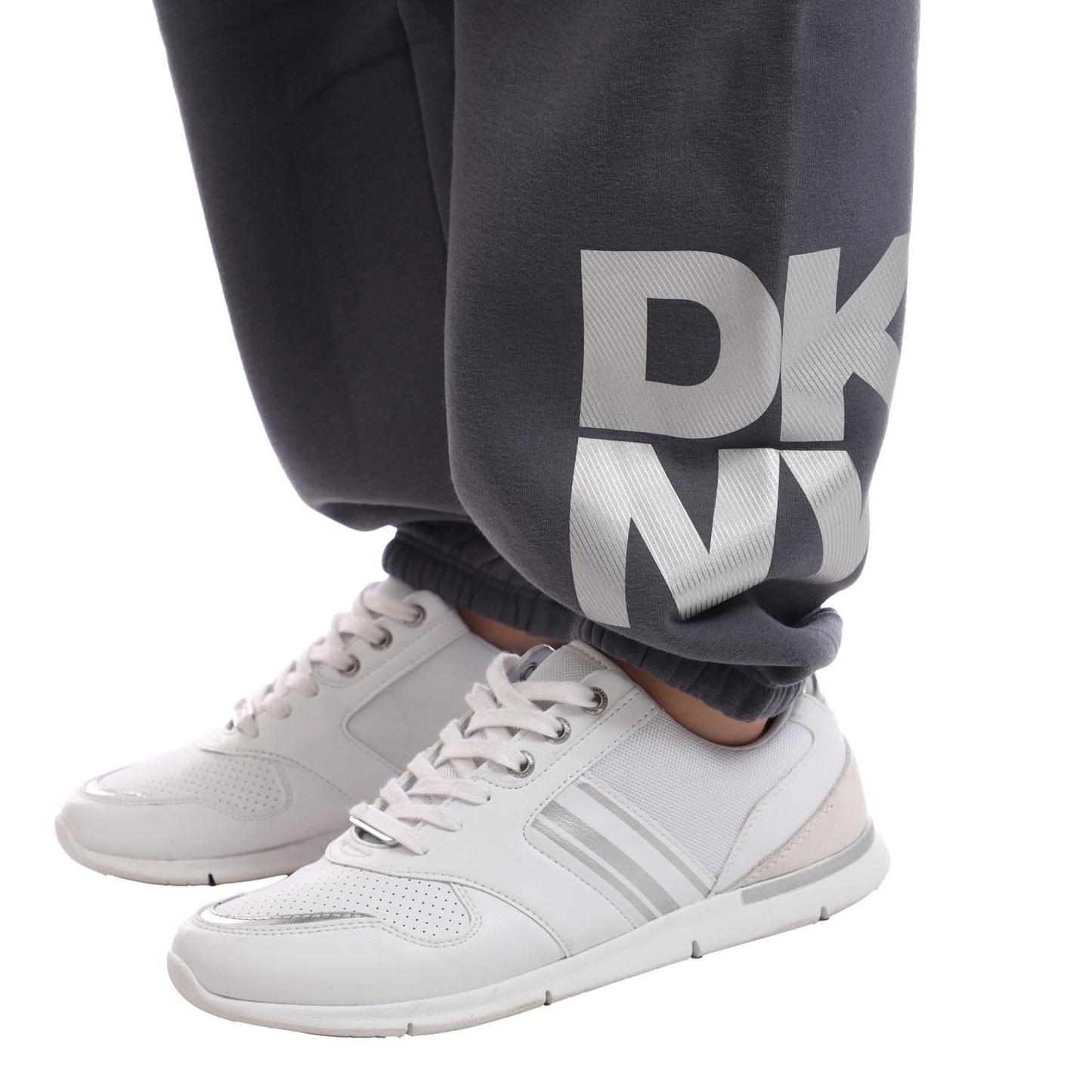 Silver - Lifestyle - DKNY Womens-Ladies Foil Logo Jogging Bottoms